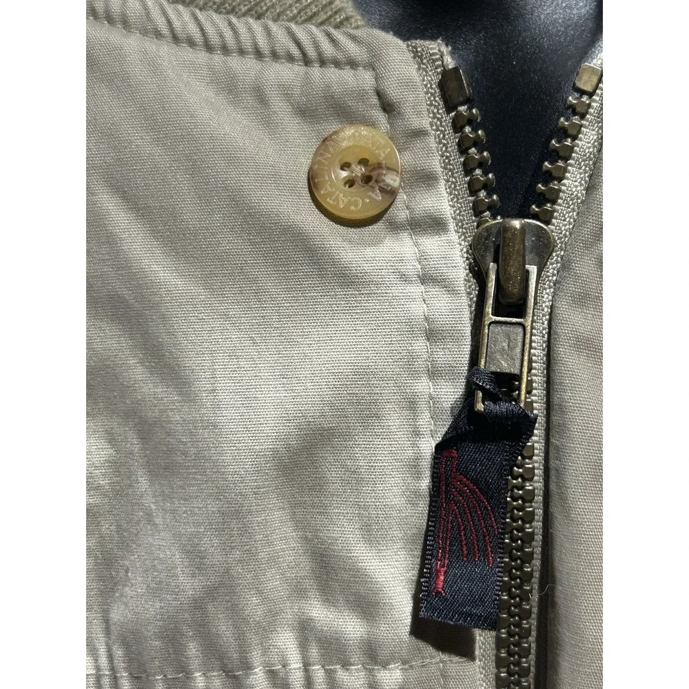 Vintage La Paz by Catalina Mens Medium Bomber Jacket Beige Zip Up Harrington